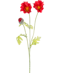 Künstliche Blume Mohn 73 cm rot