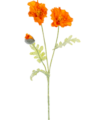 Künstliche Blume Mohn 73 cm orange