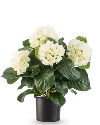 Künstliche Hortensie 43 cm weiß