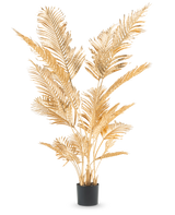Een Kunstpalm Areca goud 180 cm in een pot.