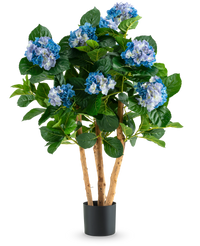 Künstliche Hortensie 85 cm blau