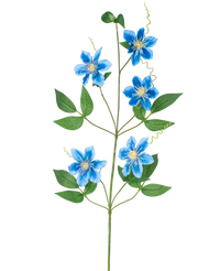 Künstliche Blume Clematis doppelt 78 cm blau