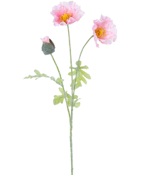 Künstliche Blume Mohn 73 cm hellrosa