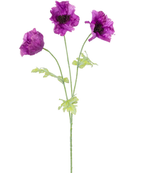Künstliche Blume Mohn 73 cm flieder