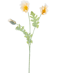 Künstliche Blume Mohn 73 cm creme