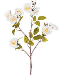 Künstlicher Rosenzweig 68 cm weiß