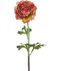 Künstliche Blume Ranunkel 51 cm rosa/grün