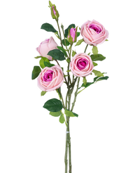 Künstlicher Rosenzweig doppelt Real Touch rosa 80cm
