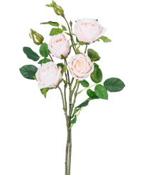 Künstlicher Rosenzweig doppelt Real Touch hellrosa 80cm