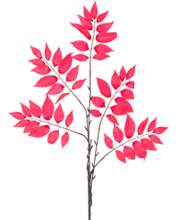 Künstlicher Farnzweig 83 cm rot