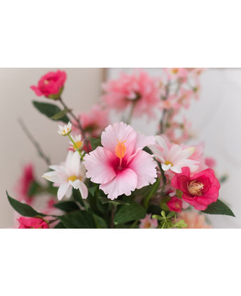 Künstliche Blume Hibiskus 64 cm hellrosa