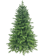 Der künstliche Weihnachtsbaum „Ibsen“ PE/PVC ist voll und grün mit dichten Zweigen vor einem schlichten weißen Hintergrund, bereit für Ihre Lieblings-Weihnachtsdekoration.