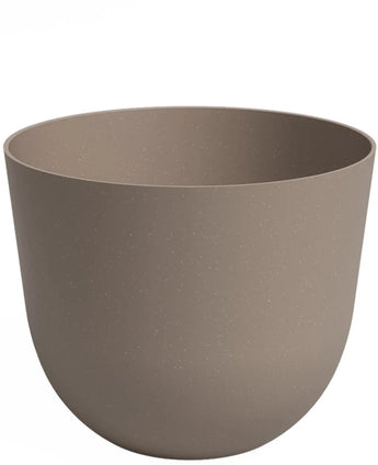 Der Planter Havanna Ø30cm x H25cm ist ein schlichter, runder Blumentopf in Hellbraun mit glatter, matter Oberfläche, leicht ausgestelltem Rand und minimalistischem Design. Der Topf ist leer und ideal für moderne Räume.