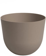 Der Übertopf Havanna Ø40cm x H33cm ist ein schlichter, runder Blumentopf in Hellbraun mit einer glatten, matten Oberfläche, ohne sichtbare Verzierungen und dargestellt vor einem weißen Hintergrund.
