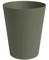 Der Übertopf Porto Ø30cm x H40cm ist ein schlichter, olivgrüner, zylindrischer Übertopf mit glatten Seiten und einer leicht ausgestellten Oberseite.