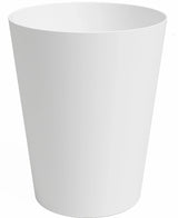 Der Übertopf Porto Ø30cm x H40cm ist ein schlichter, weißer, zylindrischer Übertopf mit glatter Oberfläche und leicht ausgestellten Seiten, dargestellt vor einem weißen Hintergrund.