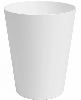 Der Übertopf Porto Ø30cm x H40cm ist ein schlichter, weißer, zylindrischer Übertopf mit glatter Oberfläche und leicht ausgestellten Seiten, dargestellt vor einem weißen Hintergrund.
