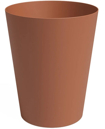 Der Planter Porto Ø40cm x H50cm ist ein brauner, zylindrischer Abfallbehälter mit glatten Seiten und einer leicht ausgestellten Oberseite.