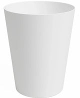 Der Übertopf Porto Ø40cm x H50cm ist ein schlichter, weißer, zylindrischer Übertopf mit leicht ausgestellter Oberseite vor einem weißen Hintergrund.