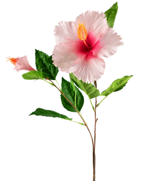 Künstliche Blume Hibiskus 64 cm hellrosa