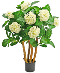 Weiße künstliche Hortensie 85 cm