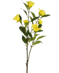 Künstliche Blume Cammellia 80 cm gelb