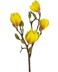 Künstliche Blume Magnolie 50 cm gelb/orange
