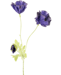 Künstliche Blume Mohn 73 cm lila