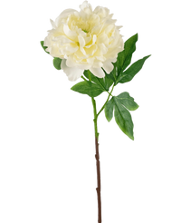 Künstliche Blume Pfingstrose 61 cm weiß