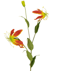 Künstliche Blume Gloriosa 81 cm rot/gelb